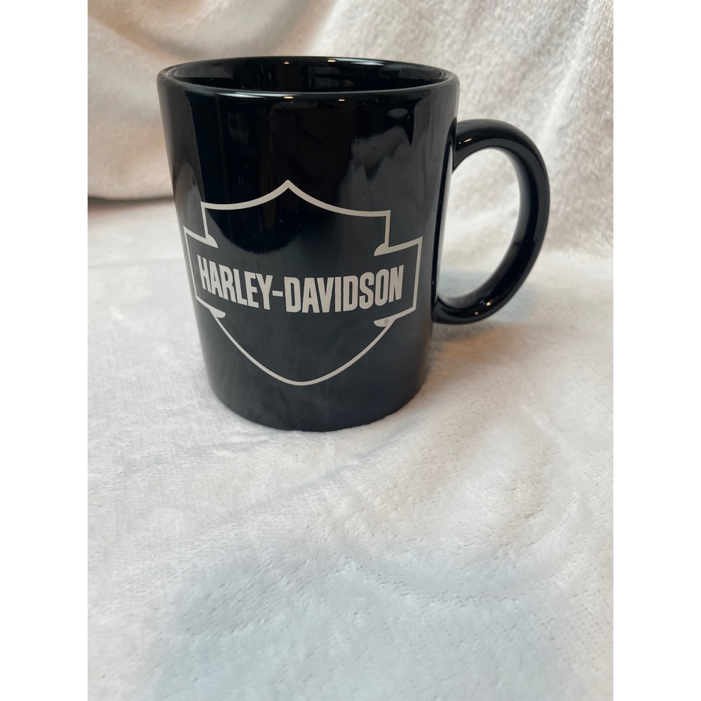 Harley-Davidson Fresno California Black Ceramic Coffee Mug Bar & Shield Logo